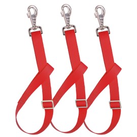 Loaged Adjustable Nylon Bucket Strap （3 Pack）- for Hay Nets, Water Buckets, Hanging Strap,Horse Outdoor Feeders,Heavy Duty Horse Water Feed, 30" (Red)