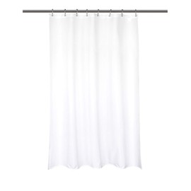 Barossa Design Waterproof Fabric Stall Shower Curtain Liner Microfiber 48" W x 72" H - Hotel Quality, Machine Washable, White Shower Liner for Bath Tub, 48x72
