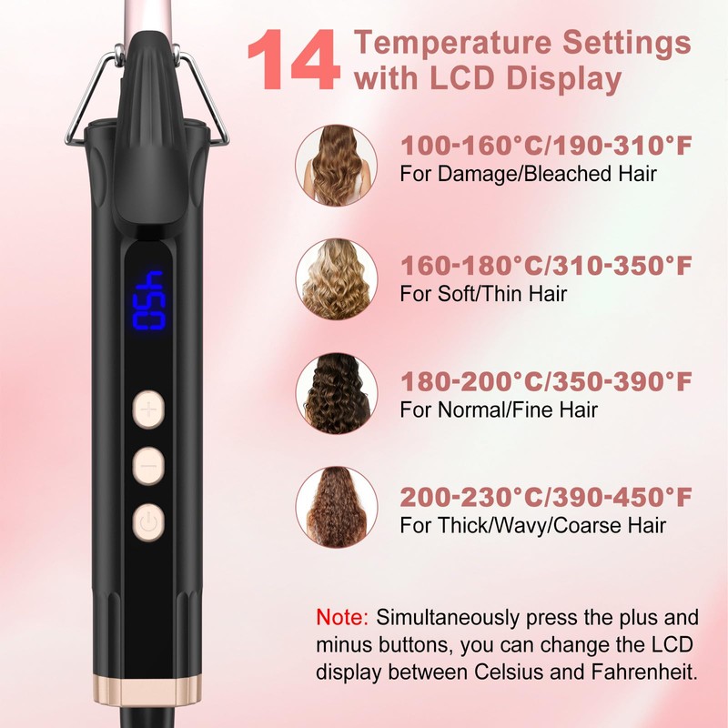 3/8 Inch Curling Iron, 9mm Small Curling Wand for Short
