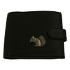 Squirrel Black Leather Mens Wallet RFID Protection