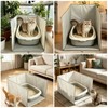 Cat Litter Box Enclosure Splash Guard, Waterproof Litter Box Cover