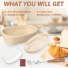 Sourdough Proving Basket, 10inch/25cm Bread Banneton Proofing Basket Set, Natural
