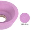 QUARKZMAN 5 Inch Flaring Pot Grinding Wheel 120 Grit Pink