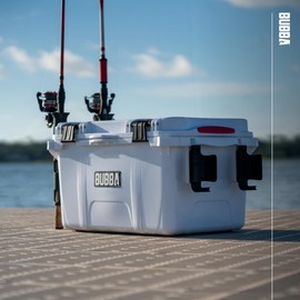 BUBBA Voyager Series Gear Box - 34-Liter Capacity - With Dividers, Cutting Board, Rod Holders, & Drink Holder
