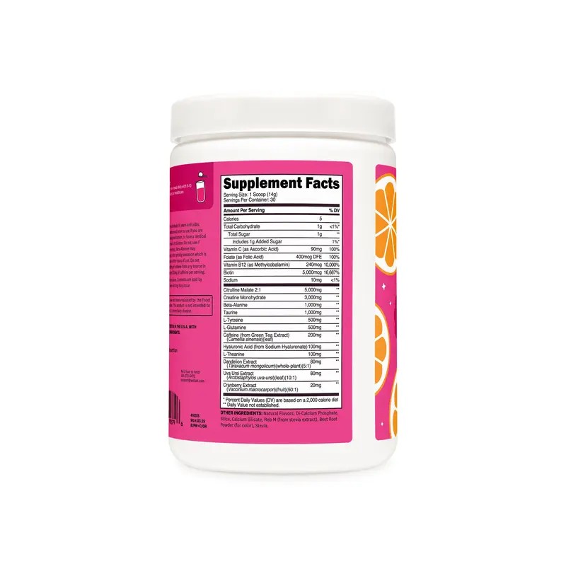 Wellah Pre-Workout with Creatine – 200mg Natural Caffeine, 3g Creatine