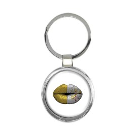 Lips Vatican City Flag : Gift Round Keychain Women Expat Country For Her Woman