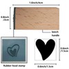 PRESSINART Wooden Heart Stamp for Crafting 1.5cm Mini Rubber Stamps