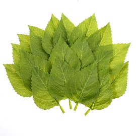 Sliverdew 30 PCS Fake Leaves, 3.5x2 Inches Artificial Leaves Single Fake Sunflower Leave Bulk Greenery Leave for Wedding Bouquets Wreaths Decor Crafts Scrapbooking Floral Arrangements Home
