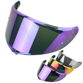 RIDLOG Helmet Visor Fit for K6 K6s Motorcycle Helmetr Face Shield K6s Helmet Accessories Replacement Tinted Motorcycle Helmet Visor (Chrome Purple)