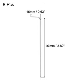 QUARKZMAN 8 Pieces 1/16" Ball Head Allen Wrench, SAE L-shaped Long Arm CR-V Steel Repair Tool for Bicycles and Furniture Repairs