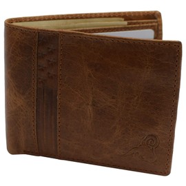 Wallet for Men’s - Genuine Leather Slim Bifold RFID Blocking Packed in Stylish Gift Box USA Series (Tan)