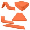 Danfuton Orange Trifold Foam Bed, Shikibuton, Folding Ottoman Mat Sit