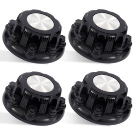 4PCS 8.43" Wheel Center Caps 8 Lugs Compatible with Avalanche 2500 2000-2006 Silverado 2500 3500 2001-2010, OEM Replacement 15039489, 15039488, 9597169, 9597170 Rim Hub Cover(Set of 4) (Black)