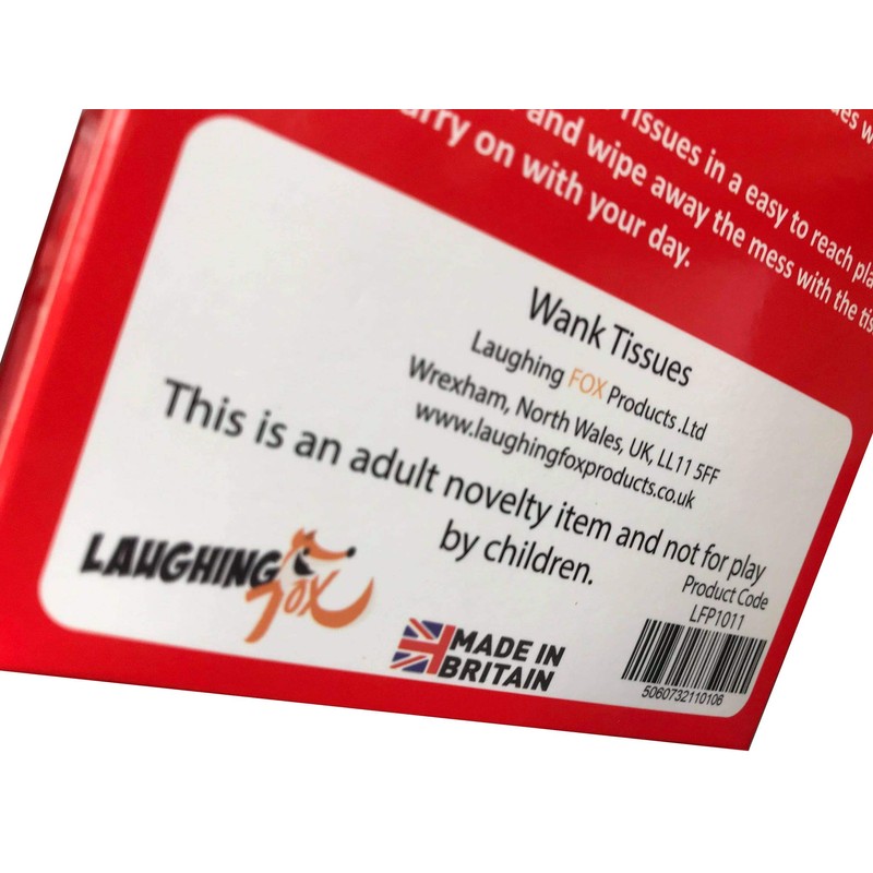 Laughing FOX Products Wank Tissues - Funny Novelty Gifts for