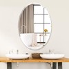 Frameless Oval Bathroom Mirror, 24x36 Inch Beveled Edge Vanity Wall