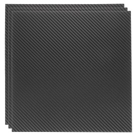 Rebower ABS Plastic Sheet 12 x 12 Inch,Flexible Plastic Sheets 1/12 Inch Thick Thermoplastic Sheet with Carbon Fiber Black for DIY Crafts Decors 3Pcs