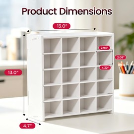 SANFURNEY Marker Organizer, 20 Compartments Vertical Pen Storage