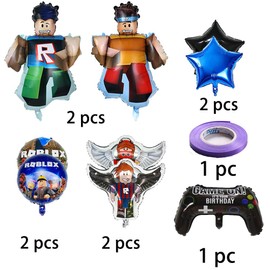 9 Pcs Game Foil Balloons, Game Balloons, Game Birthday Party Decorations Supplies