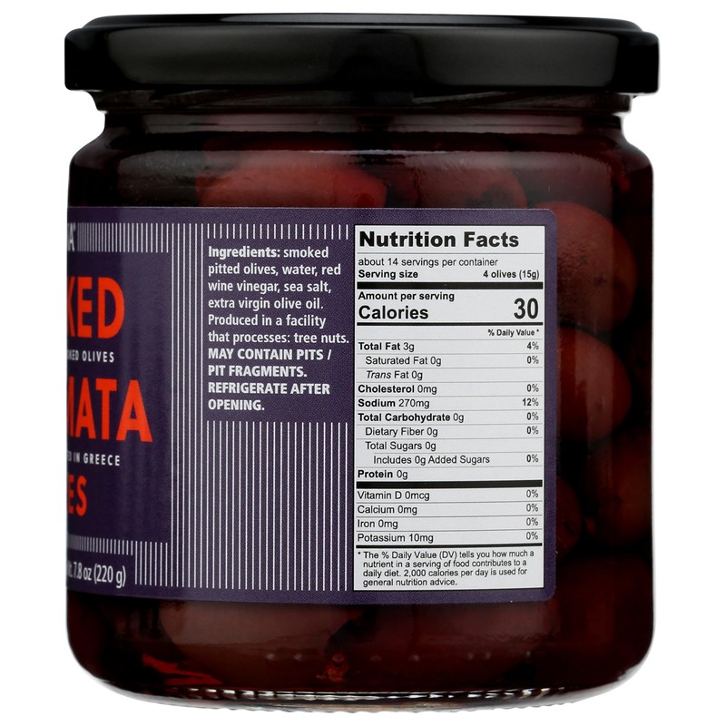 Divina Smoked Kalamata Olives, 13.4 OZ