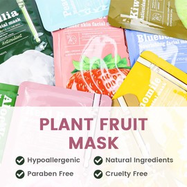CAKAILA 8 Pack Rose Face Mask,Pink Face Masks Skincare Spa Day Kit Supplies,Spa Party Favors for Women,Sheet Facial Mask Skincare Gifts Set,Moisturize Soothe for All Skin Types