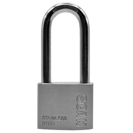 SCAN SCAPLSS50LS Stainless Steel Padlock, Silver