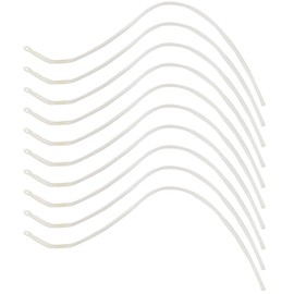 Enwye 10Pcs/Set Fly Fishing Loops Connector Line, High Tensile Braided Wire Durable Connector Cable for Fly Fishing Accessory 30 LB（White）