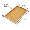 Bam & Boo Natural Bamboo Serving Tray Modern Rectangular (Bamboo,