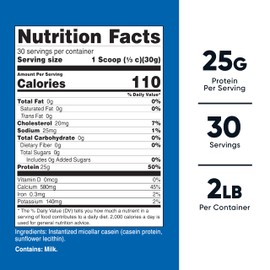 Nutricost Nutricost Casein Protein Powder 2lb - Micellar Casein, Gluten Free, Non-GMO (Unflavored)