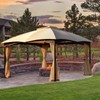 Aoodor 10 x 12 ft Patio Gazebo Canopy Fabric Replacement,