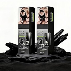 Mascarilla Carbón Activado 2 Tubos Puntos Negros Limpieza Poros 120g  Control de grasa, limpieza profunda, apta para todo tipo de piel, hombre y mujer