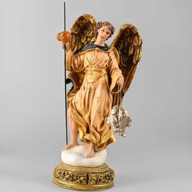 Yu Yan Creative Home Gifts-Archangel Raphael, Resin Sculpture, Home Decoration, Religious Gifts, 10.6" H