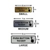 Signs ByLITA Standard Push Button To Exit Door or Wall