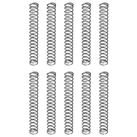 sourcing map 20Pcs Compression Spring, 6mm OD, 0.6mm Wire Size, 45mm Free Length, Spring Steel Construction Extended Mechanical Compression Springs for Shop and Home Repairs, Silver Tone