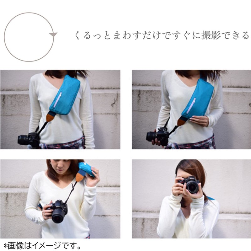 グリーンハウス カメラだけで身軽な撮影散歩 バッグ一体型カメラストラップ「INSTRAP」 Sサイズ グレー GH-CBSAS-GY