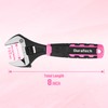 DURATECH 8-Inch Adjustable Wrench, Wide Jaw Opening Plumbing Wrench, CR-V