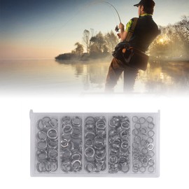 Split Ring Stainless Steel Fishing Tackle Ring Chain Connector High Strength Split Ring 200pack/box Split Rings Spinner Making Tools Spinner Making Tools Fishing Split Rings