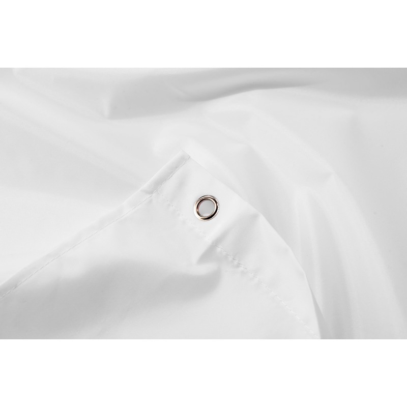 Croydex GP85115 Professional Plain White Water-Resistant Textile Shower Curtain 1800