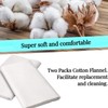2 Pcs Organic Cotton Flannel for Castor Oil Pack Wrap,