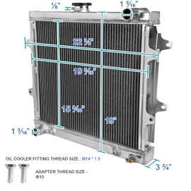 Spec-D Tuning 3 Row Core Aluminum Cooling Racing Radiator Compatible with Toyota 4 Runners V6 1984-1995