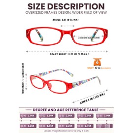 Hubeye Reading Glasses for Women3 pack Fashion Eyeglasses Blue Light Blocking Readers Anti Eyestrain With Leather Case +1.0