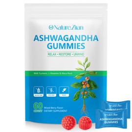O NATURE . ZIRAN Ashwagandha Gummies - Ashwagandha Supplement for Women & Men for Immune Support & Increased Energy, Stress Relie, Relax, Mixed Berry Flavor - 60 Count