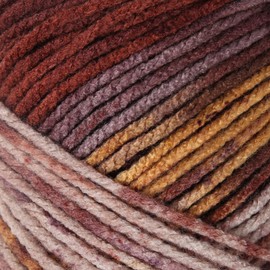 1 Ball Loren Happy Knitting Yarn, 100% Acrylic, 3.5 Oz (100 g) / 185 Yrds (170 m), Variegated Colors - RH020