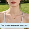 Alissl Volleyball Necklace for Women & Teens, Crown Ball Pendant