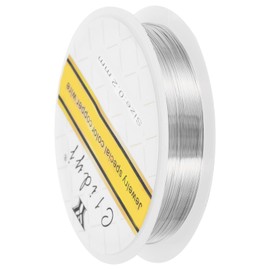 sourcing map 0.2mm/30 Gauge Copper Wire for Jewelry Making, 1 Roll Craft Tarnish Resistant Beading Wire for Jewelry Making Supplies DIY (Silver)