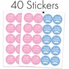 Baby Gender Reveal Team Boy or Girl Stickers - Lashes