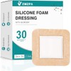 Silicone Foam Dressing 3x3 Gentle Border, Super Absorbent Wound Dressing,