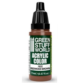 Green Stuff World – Acrylic Color Paint Redwood Brown 1832 for Models and Miniatures