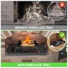 Flamorrow Fireplace Tray with Handles, Adjustable Up to 31.5" X