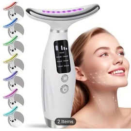 Hailicare 7 in 1 LED Face Massager Skin Tightening Anti-Wrinkle Neck Lifting Beauty Device