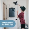 CleverMade Hanging Laundry Hamper Bag with Over the Door Hooks;